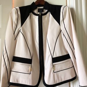 Black and white suit